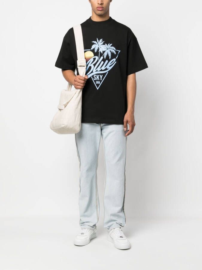 BLUE SKY INN T-shirt met logoprint Zwart