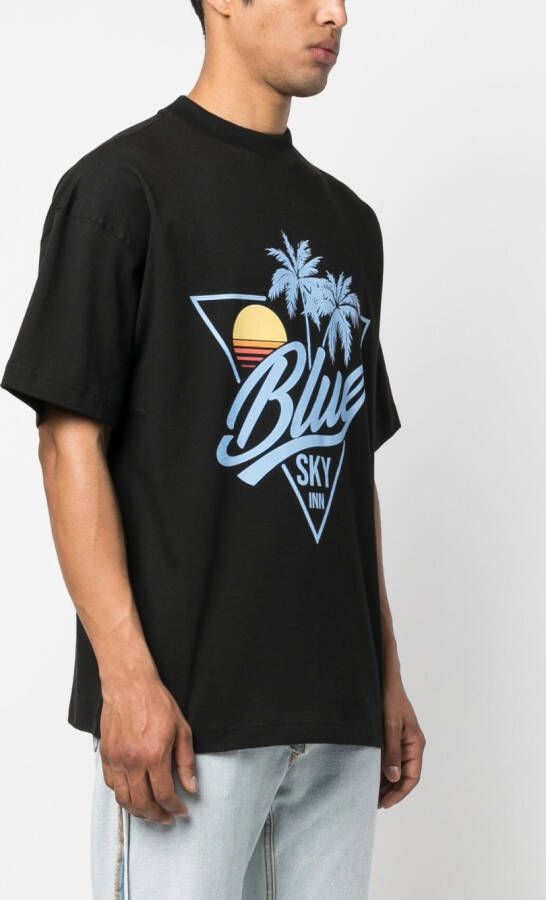 BLUE SKY INN T-shirt met logoprint Zwart