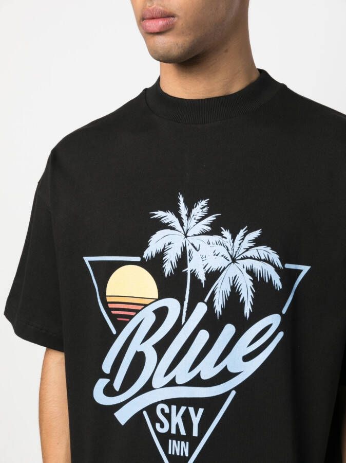 BLUE SKY INN T-shirt met logoprint Zwart