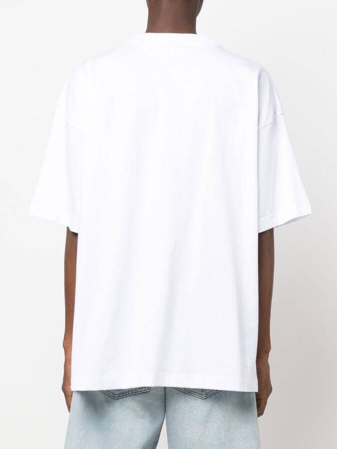 BLUE SKY INN T-shirt met palmboomprint Wit
