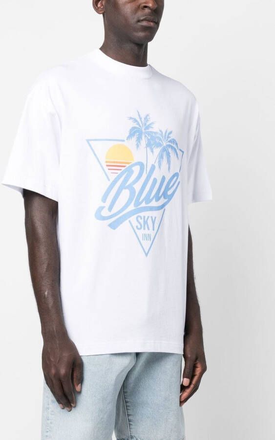 BLUE SKY INN T-shirt met print Wit