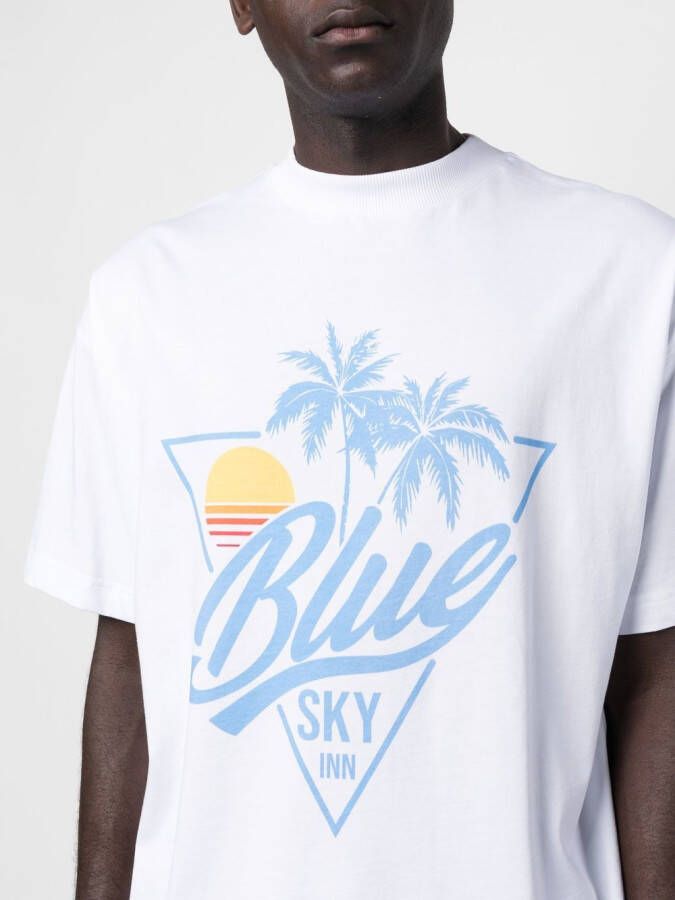 BLUE SKY INN T-shirt met print Wit