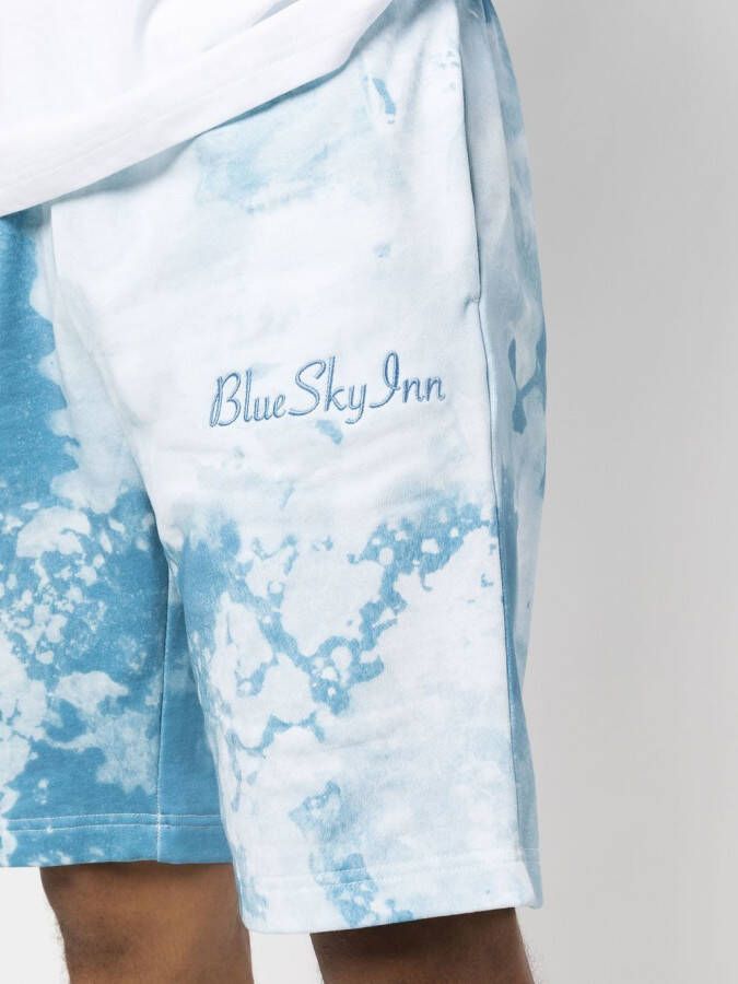 BLUE SKY INN Trainingsshorts met tie-dye print Blauw