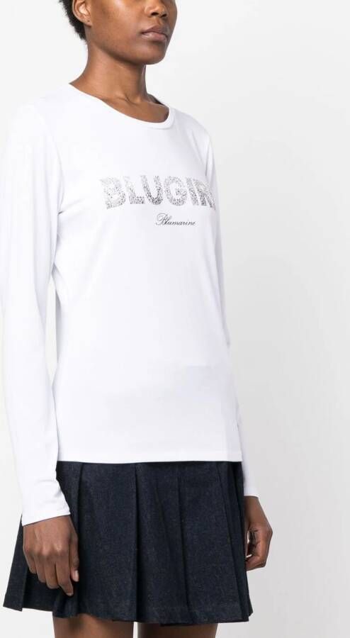Blugirl T-shirt met logoprint Wit