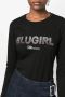Blugirl T-shirt met logoprint Zwart - Thumbnail 5