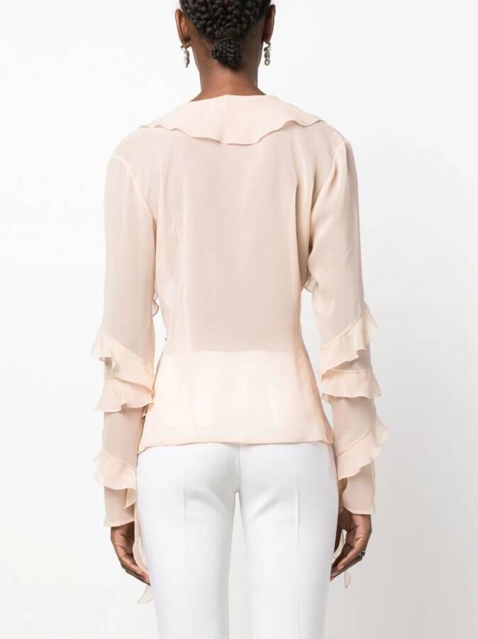 Blumarine Blouse met ruches Roze