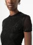 Blumarine Doorzichtig T-shirt Zwart - Thumbnail 5