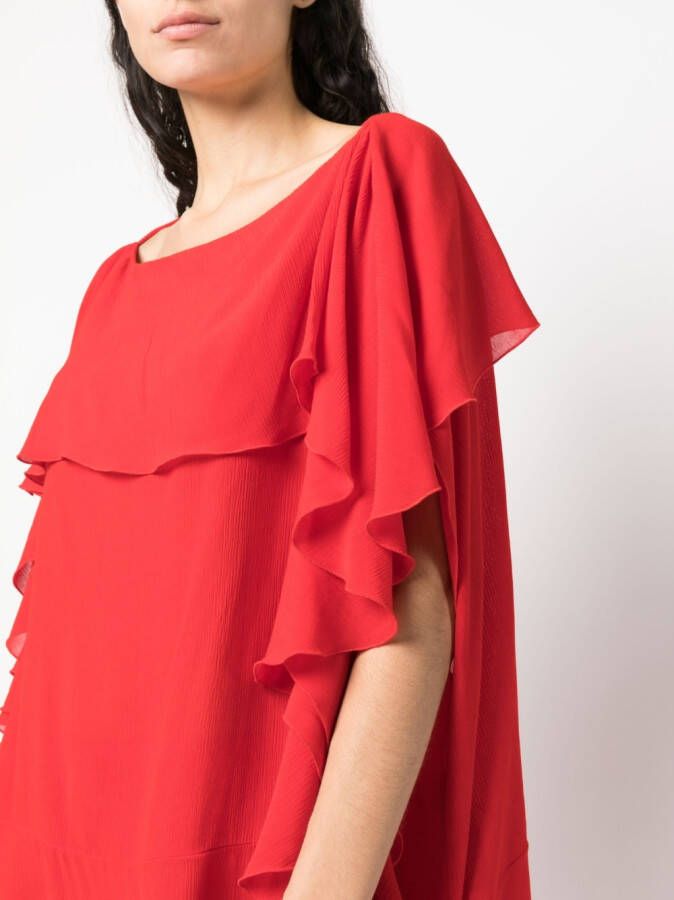 Blumarine Semi-doorzichtige blouse Rood