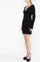 Blumarine Geknoopte mini-jurk Zwart - Thumbnail 4