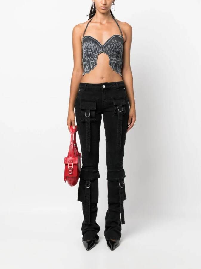 Blumarine Haltertop met patroon Zwart