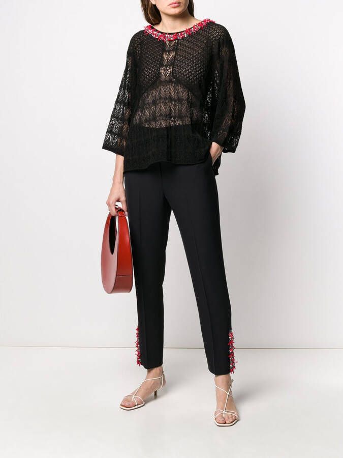 Blumarine High waist broek Zwart