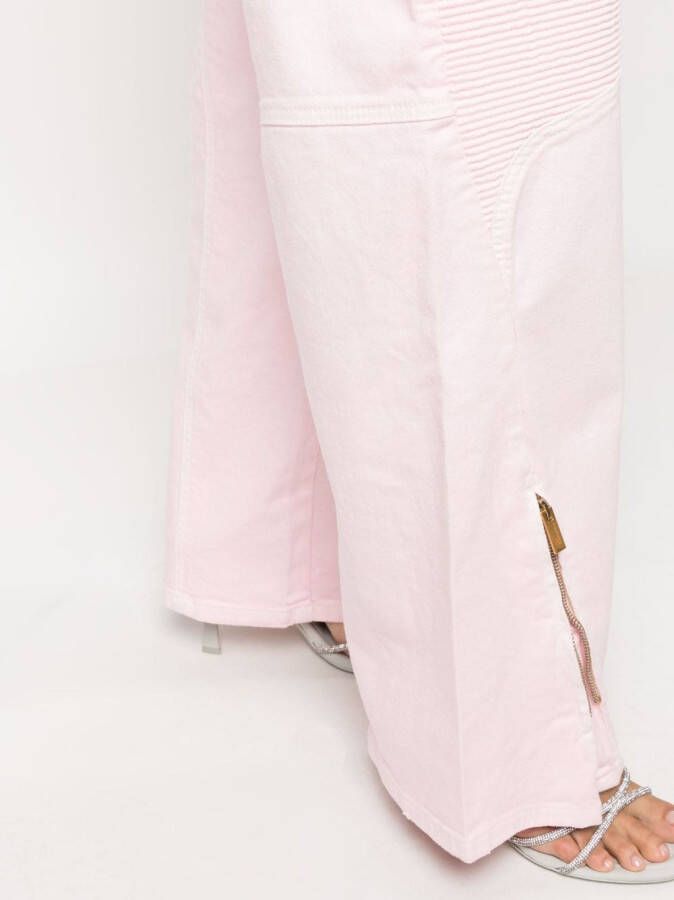 Blumarine Jeans met wijde pijpen Roze
