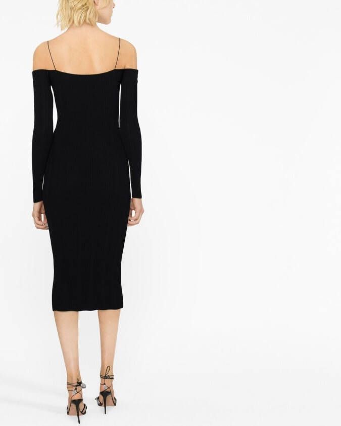 Blumarine Jurk met open schouders Zwart