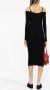 Blumarine Midi-jurk met geborduurd logo Zwart - Thumbnail 4
