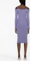 Blumarine Mini-jurk met geborduurd logo Paars - Thumbnail 4
