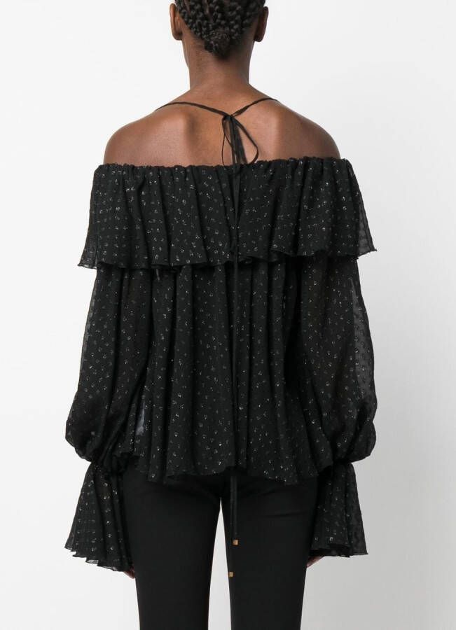 Blumarine Off-shoulder blouse Zwart