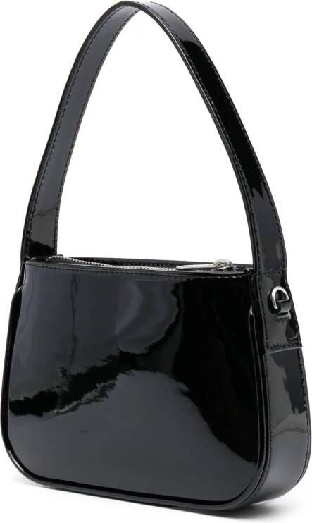 Blumarine patent-finish rhinestone tote bag Zwart