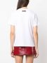 Blumarine T-shirt met logo van stras Wit - Thumbnail 4