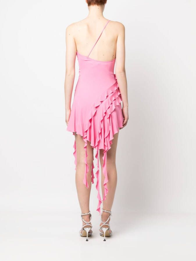 Blumarine Mini-jurk met ruche Roze