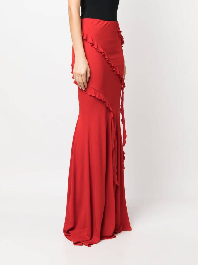 Blumarine Rok met ruche Rood