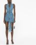 Blumarine Mini-jurk met ruches Blauw - Thumbnail 2
