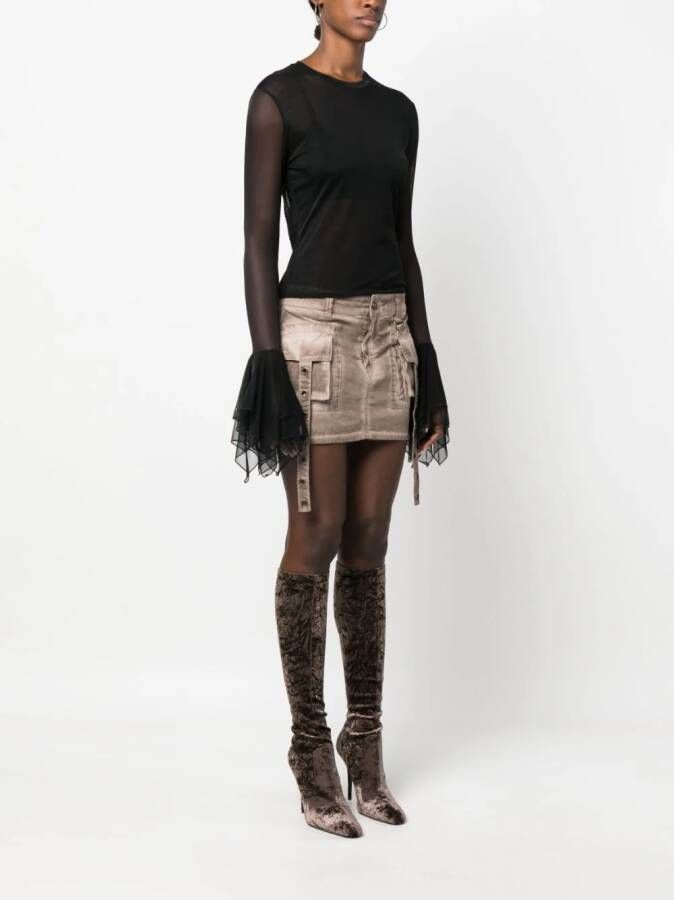 Blumarine Semi-doorzichtig T-shirt Zwart