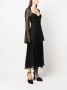 Blumarine Semi-doorzichtige midi-jurk Zwart - Thumbnail 3