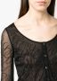 Blumarine Semi-doorzichtige top Zwart - Thumbnail 5