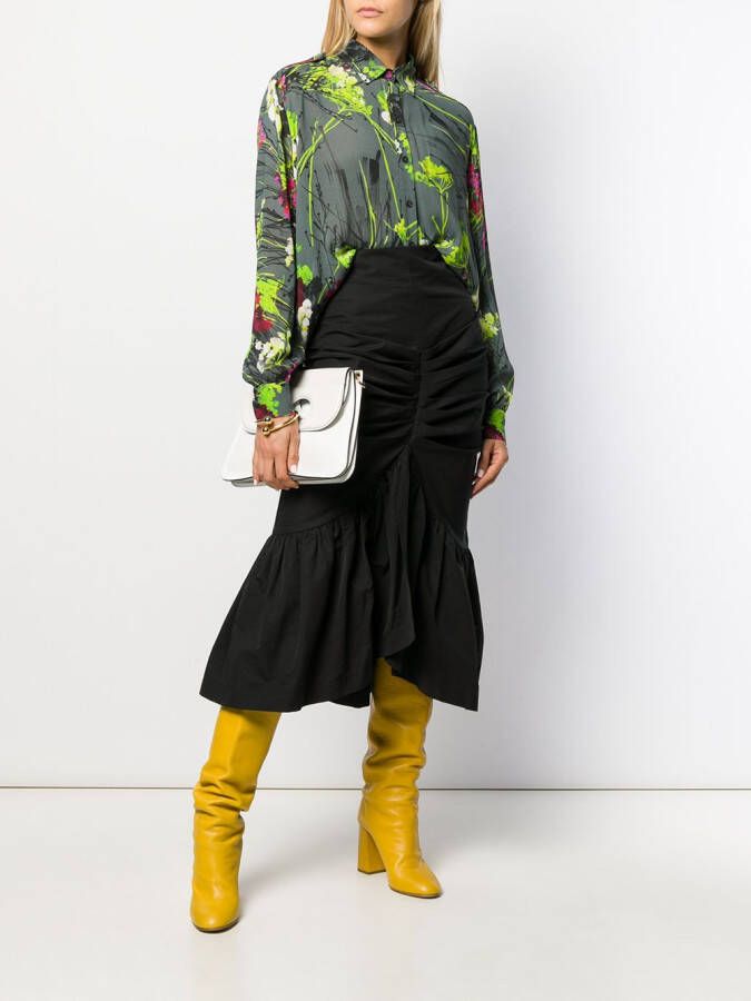 Blumarine Shirt met bloemenprint Grijs