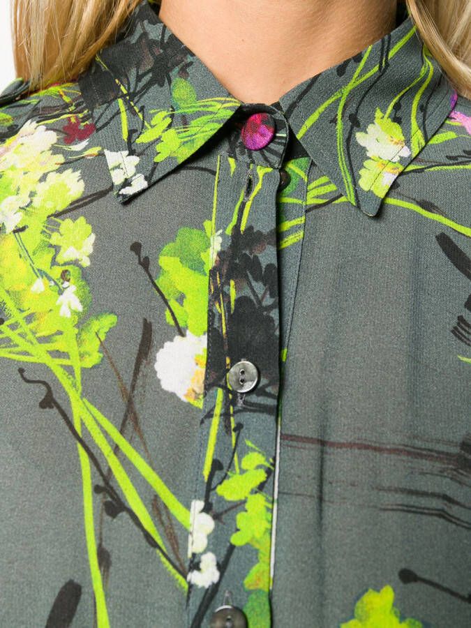 Blumarine Shirt met bloemenprint Grijs