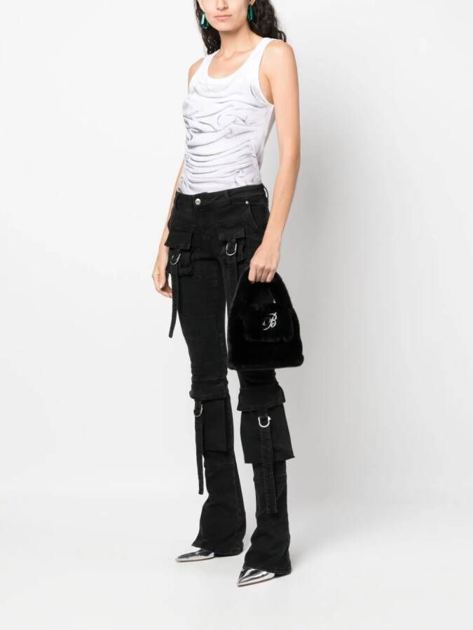 Blumarine Shopper met textuur Zwart