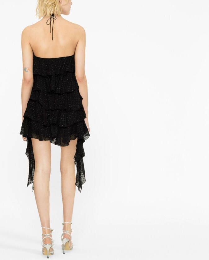 Blumarine Gelaagde mini-jurk Zwart