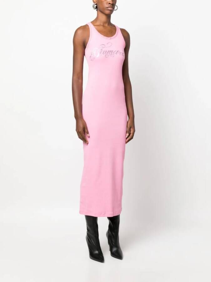 Blumarine Top verfraaid met kristallen Roze