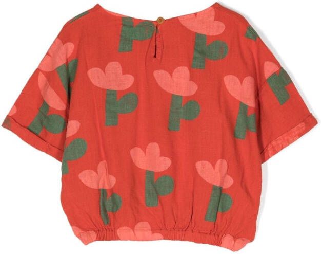 Bobo Choses T-shirt met bloemenprint Rood