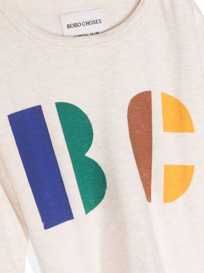 Bobo Choses Sweater met logoprint Beige