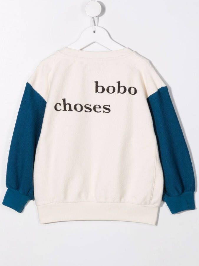 Bobo Choses Sweater met tekst Beige