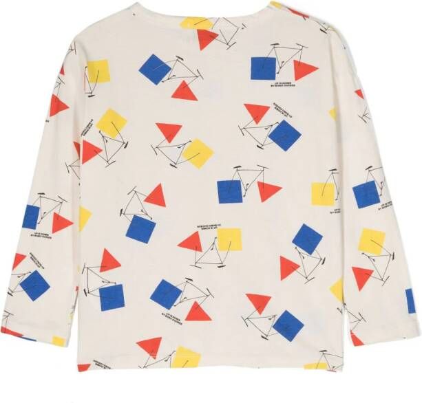 Bobo Choses T-shirt met geometrische print Beige