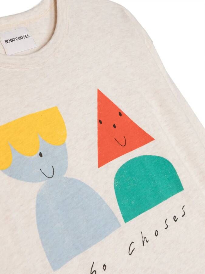 Bobo Choses T-shirt met grafische print Beige