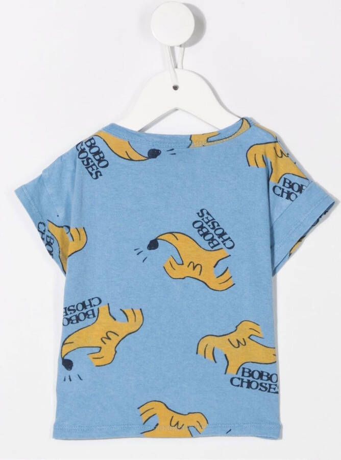 Bobo Choses T-shirt met logoprint Blauw