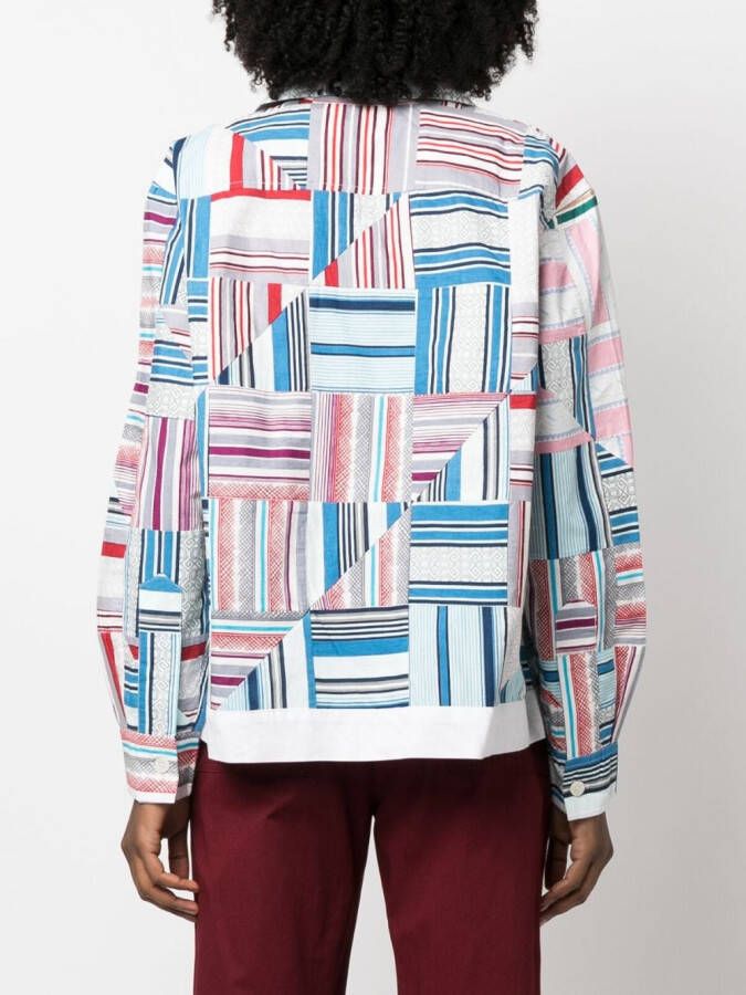BODE Blouse met patchwork Blauw
