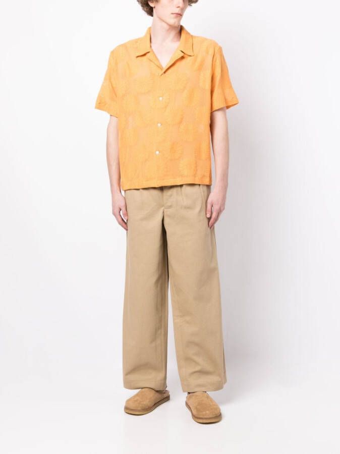 BODE Broek met geplooid detail Bruin