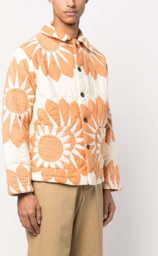 BODE Shirtjack met bloemenprint Oranje