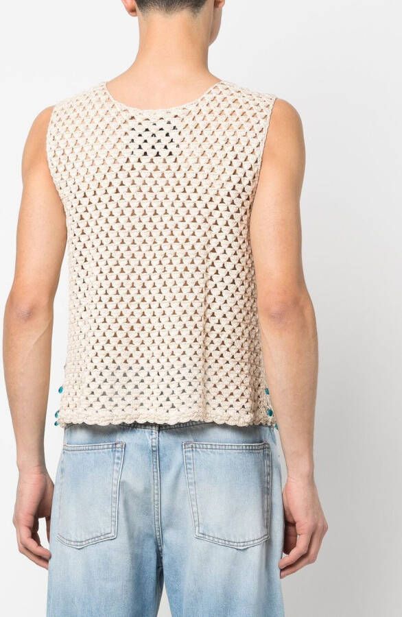 BODE Gehaakte tanktop Beige