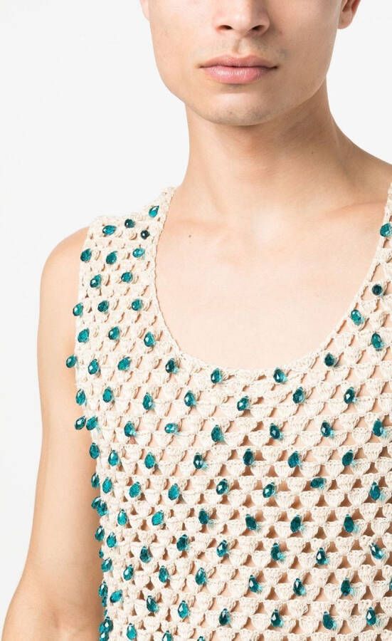 BODE Gehaakte tanktop Beige
