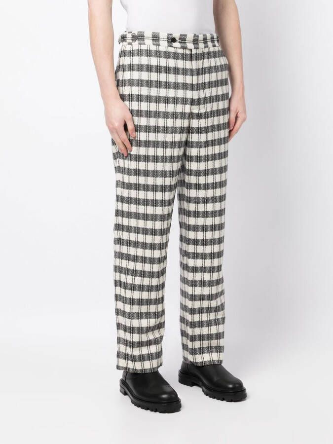 BODE Broek met geometrisch patroon Wit