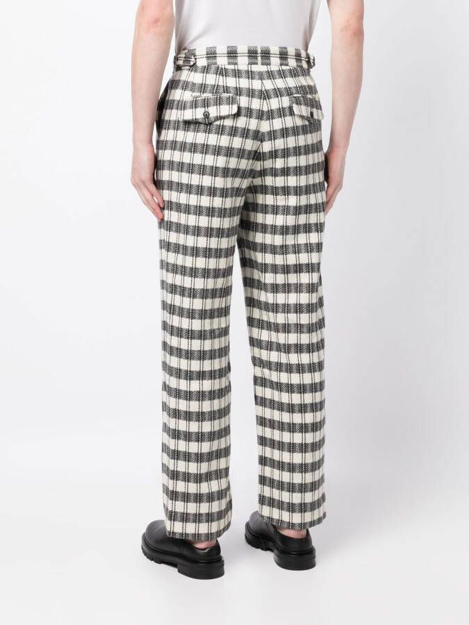 BODE Broek met geometrisch patroon Wit