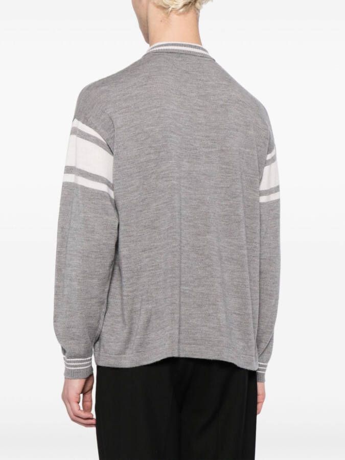 BODE Gestreept poloshirt Grijs