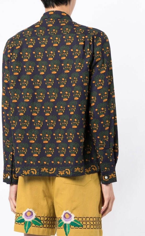 BODE Overhemd met grafische print Blauw