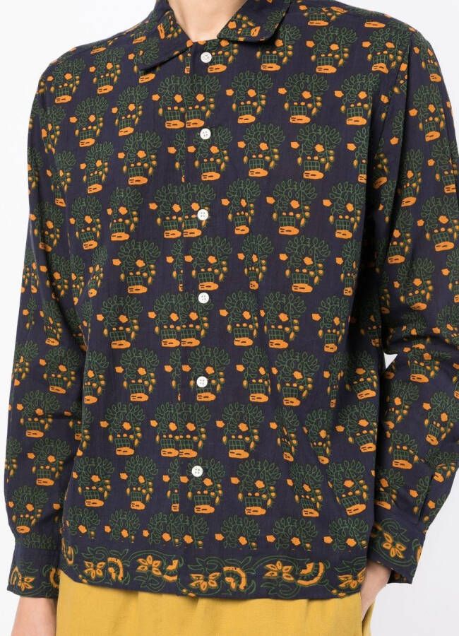 BODE Overhemd met grafische print Blauw