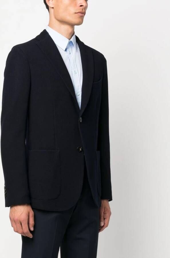 Boglioli Blazer met enkele rij knopen Blauw